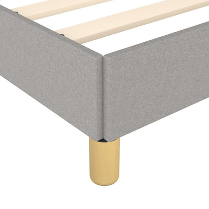 Bettgestell mit Kopfteil Hellgrau 120x200 cm Stoff - Pazzar.ch