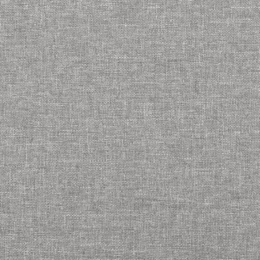 Bettgestell mit Kopfteil Hellgrau 200x200 cm Stoff - Pazzar.ch