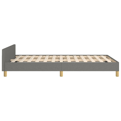 Bettgestell mit Kopfteil Dunkelgrau 120x200 cm Stoff - Pazzar.ch
