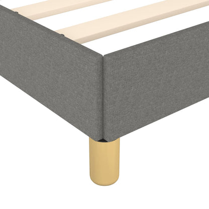 Bettgestell mit Kopfteil Dunkelgrau 120x200 cm Stoff - Pazzar.ch