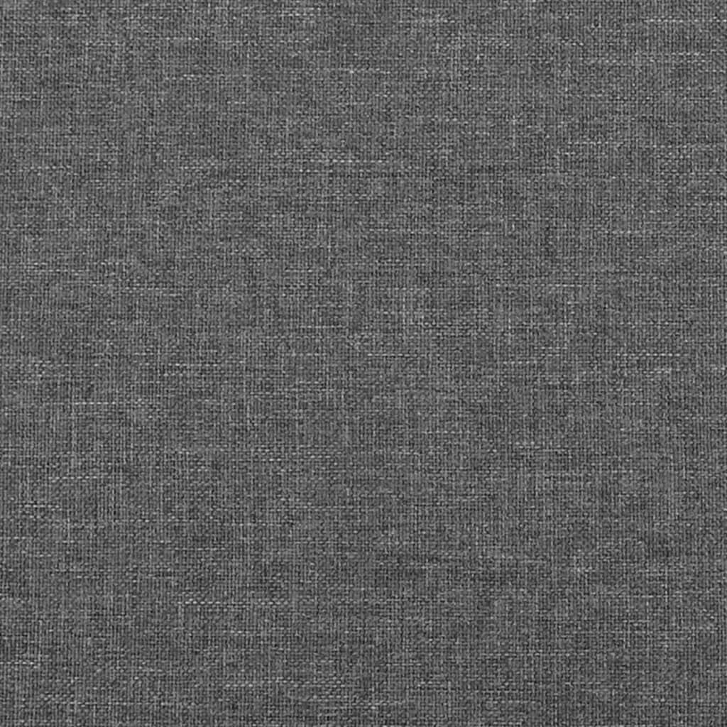 Bettgestell mit Kopfteil Dunkelgrau 120x200 cm Stoff - Pazzar.ch