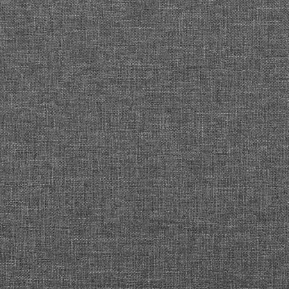 Bettgestell mit Kopfteil Dunkelgrau 120x200 cm Stoff - Pazzar.ch