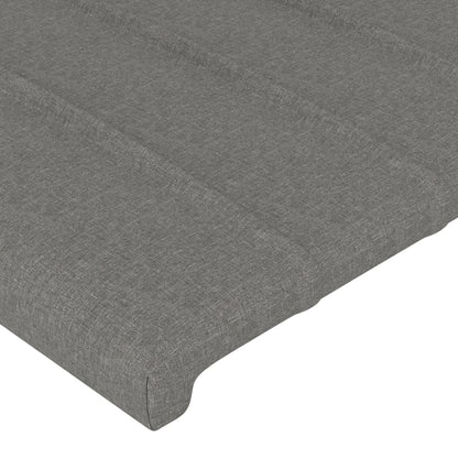 Bettgestell mit Kopfteil Dunkelgrau 200x200 cm Stoff - Pazzar.ch