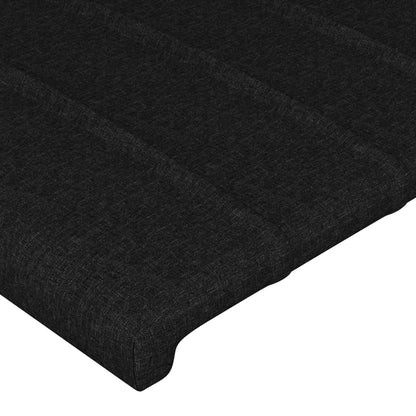 Bettgestell mit Kopfteil Schwarz 200x200 cm Stoff - Pazzar.ch