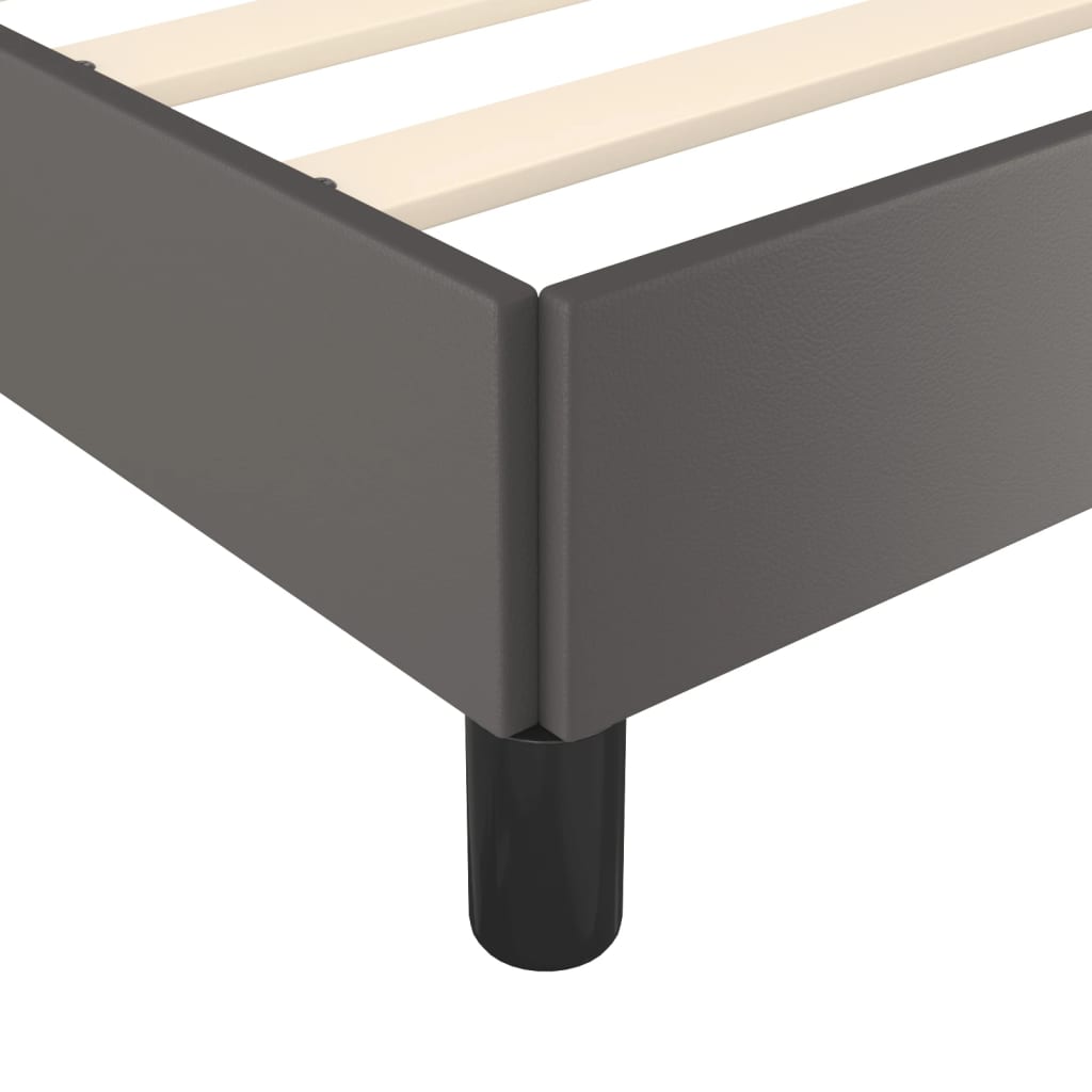Bettgestell mit Kopfteil Grau 200x200 cm Kunstleder - Pazzar.ch
