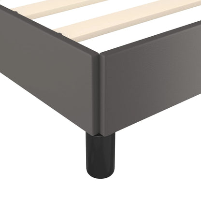 Bettgestell mit Kopfteil Grau 200x200 cm Kunstleder - Pazzar.ch