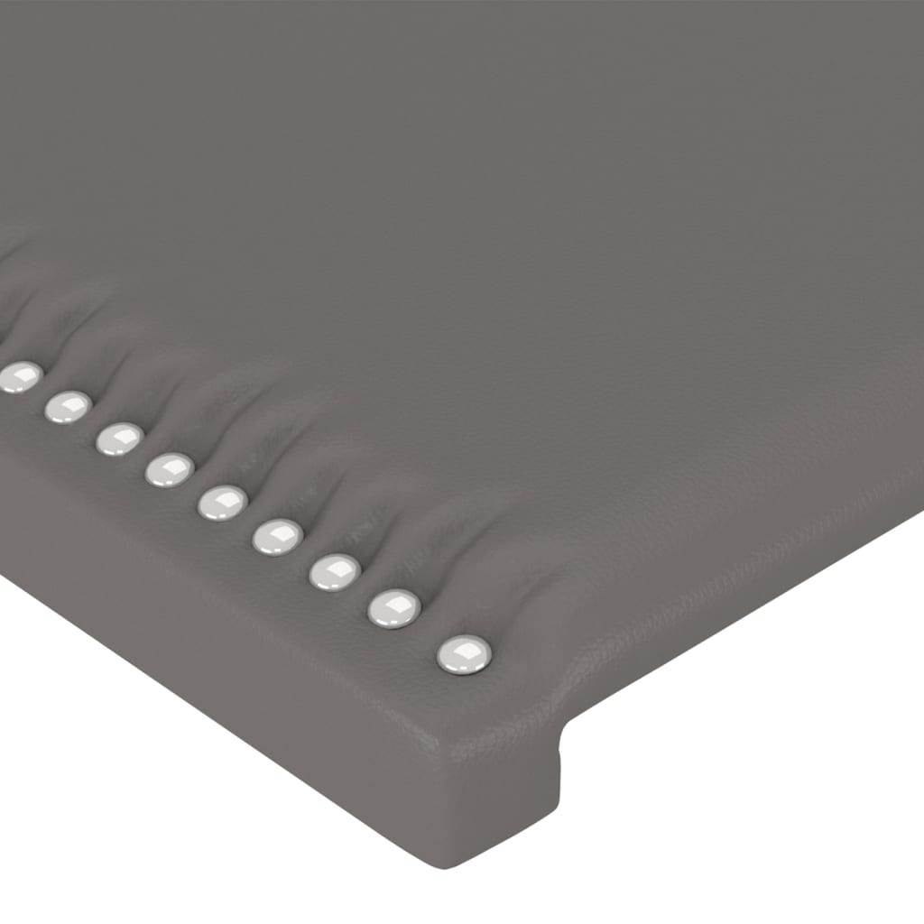Bettgestell mit Kopfteil Grau 200x200 cm Kunstleder - Pazzar.ch