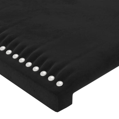 Bettgestell mit Kopfteil Schwarz 80x200 cm Samt - Pazzar.ch