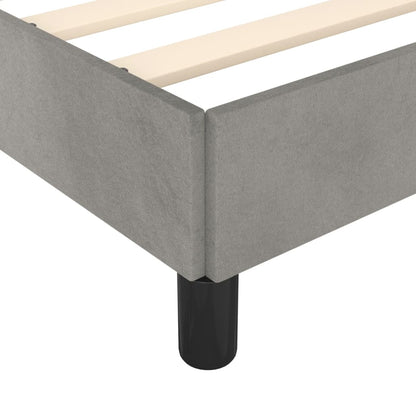 Bettgestell mit Kopfteil Hellgrau 100x200 cm Samt - Pazzar.ch