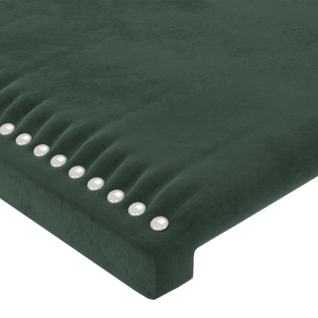 Bettgestell mit Kopfteil Dunkelgrün 140x190 cm Samt - Pazzar.ch