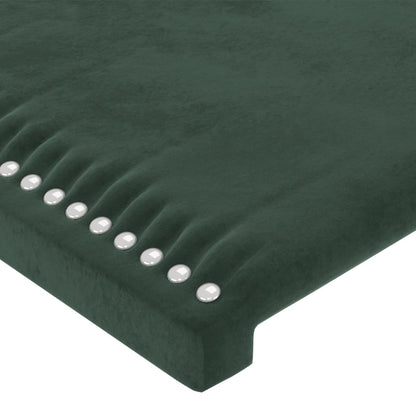 Bettgestell mit Kopfteil Dunkelgrün 140x190 cm Samt - Pazzar.ch
