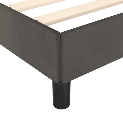 Bettgestell mit Kopfteil Dunkelgrau 140x200 cm Samt - Pazzar.ch