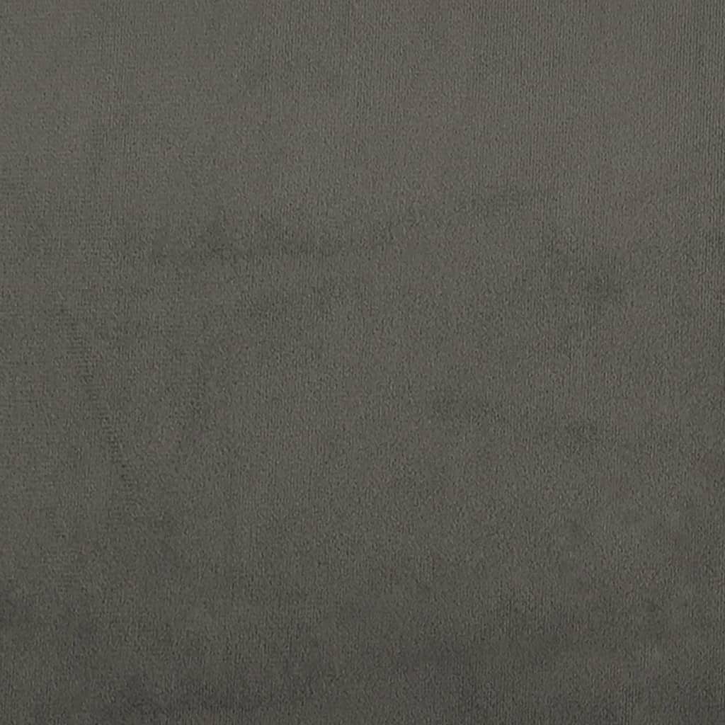 Bettgestell mit Kopfteil Dunkelgrau 160x200 cm Samt - Pazzar.ch