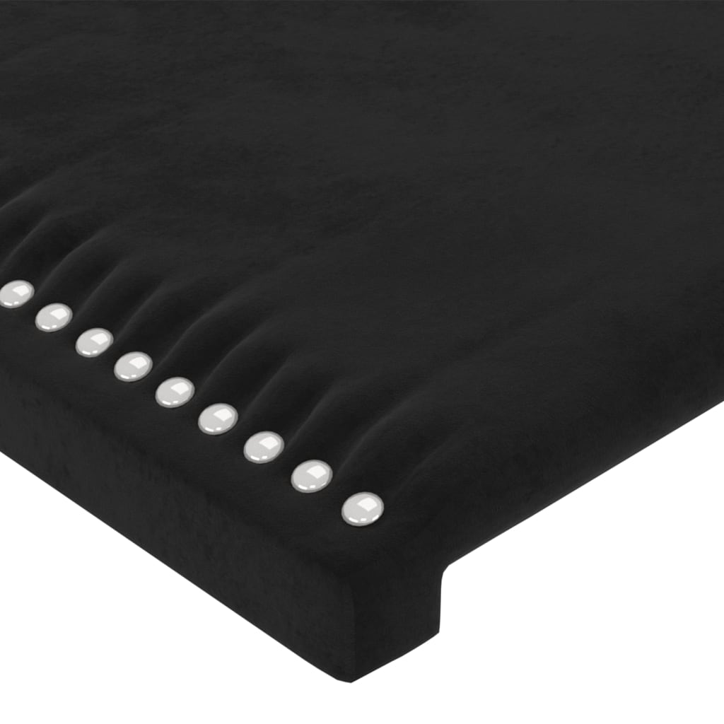 Bettgestell mit Kopfteil Schwarz 160x200 cm Samt - Pazzar.ch