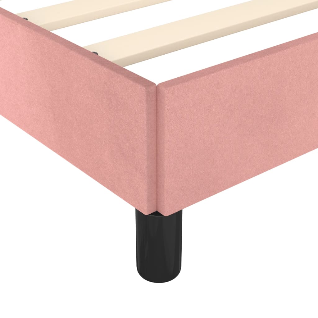 Bettgestell mit Kopfteil Rosa 200x200 cm Samt - Pazzar.ch