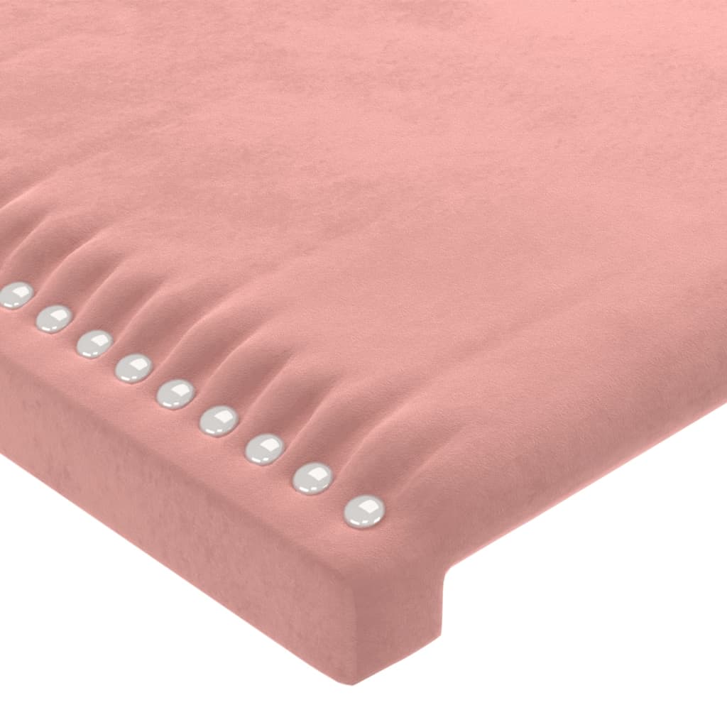 Bettgestell mit Kopfteil Rosa 200x200 cm Samt - Pazzar.ch
