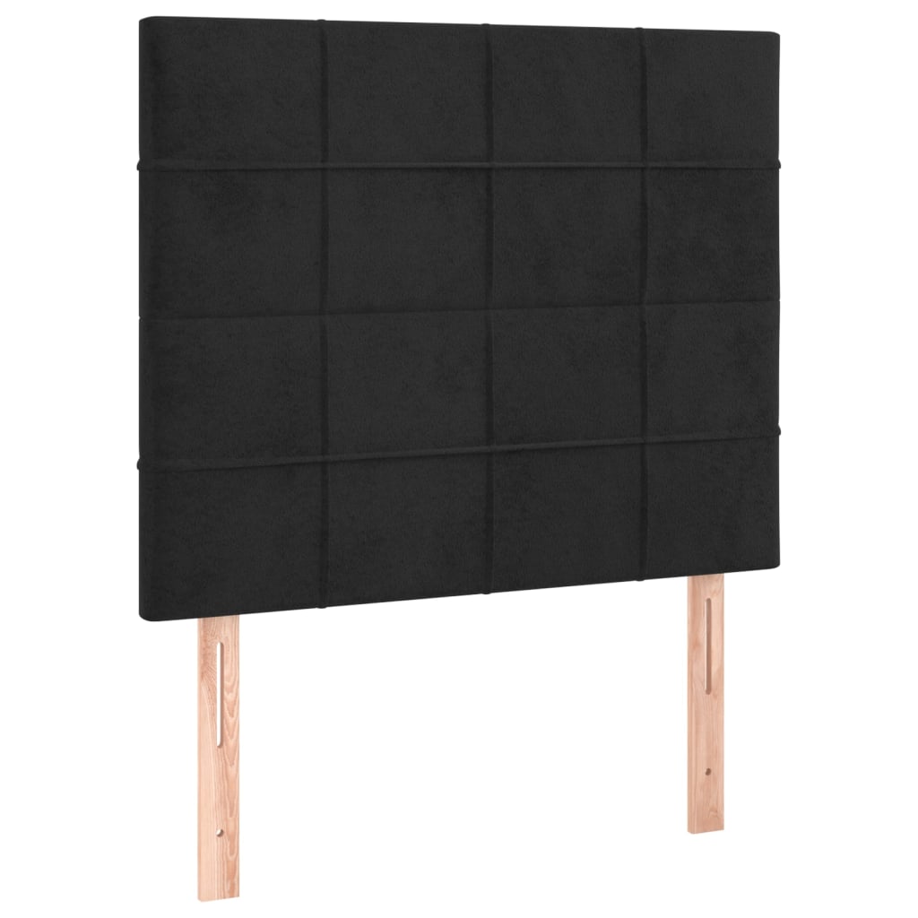 Bettgestell mit Kopfteil Schwarz 120x200 cm Samt - Pazzar.ch