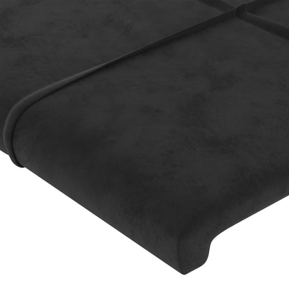 Bettgestell mit Kopfteil Schwarz 120x200 cm Samt - Pazzar.ch