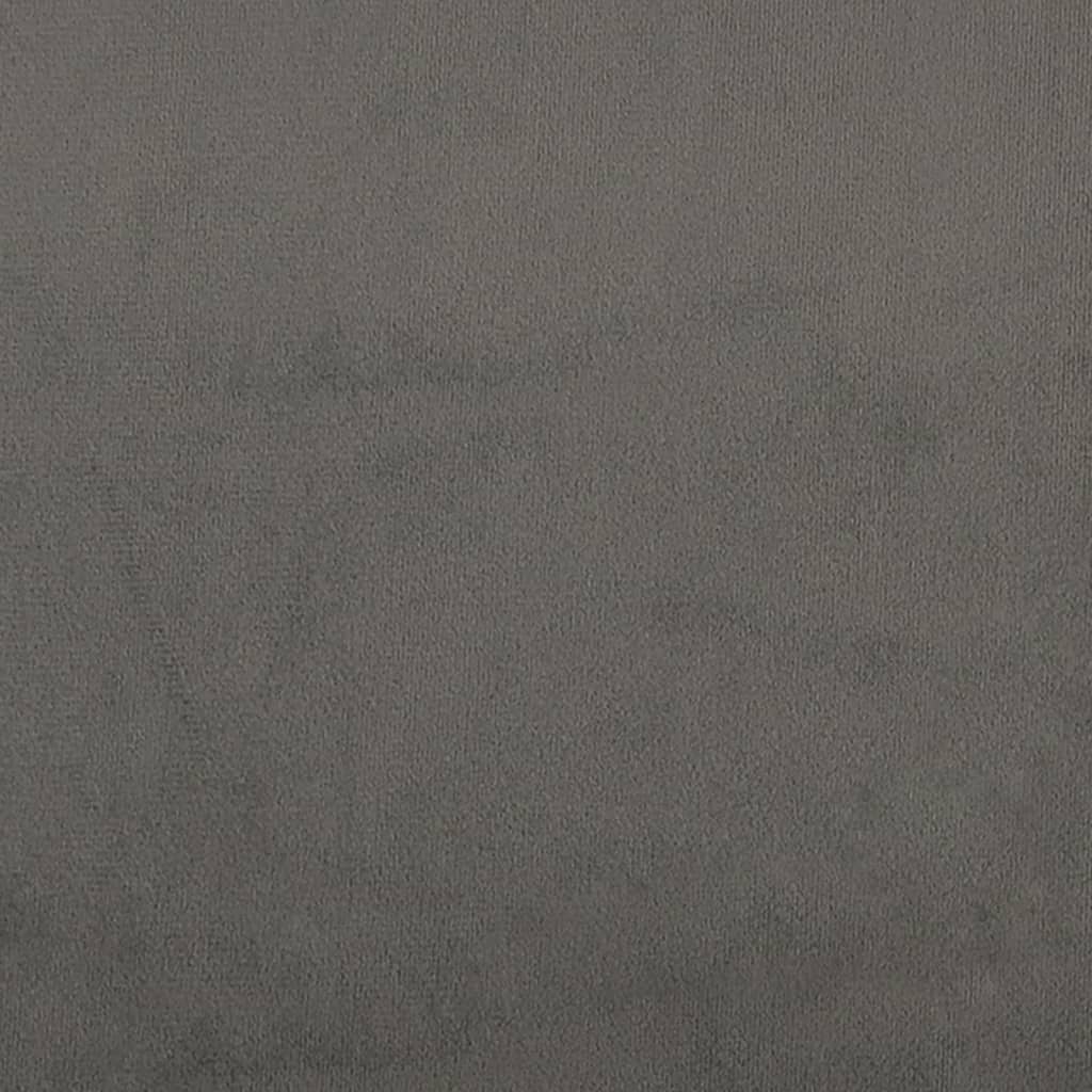 Bettgestell mit Kopfteil Dunkelgrau 200x200 cm Samt - Pazzar.ch