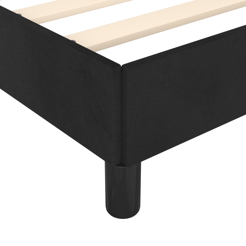 Bettgestell mit Kopfteil Schwarz 200x200 cm Samt - Pazzar.ch