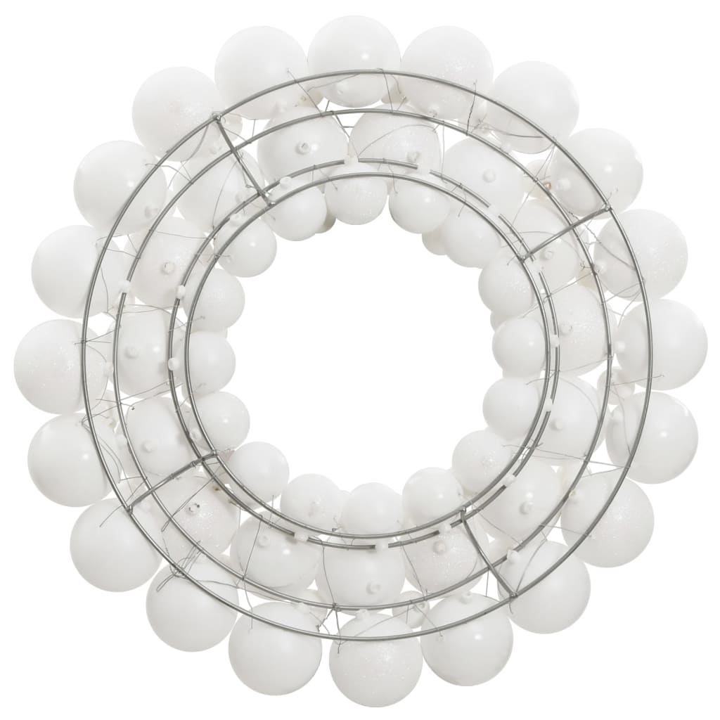 Weihnachtskranz Weiß 45 cm Polystyrol - Pazzar.ch