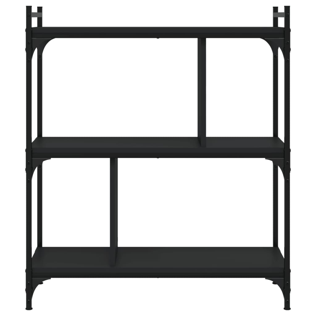 Bücherregal 3 Böden Schwarz 76x32x88 cm Holzwerkstoff - Pazzar.ch