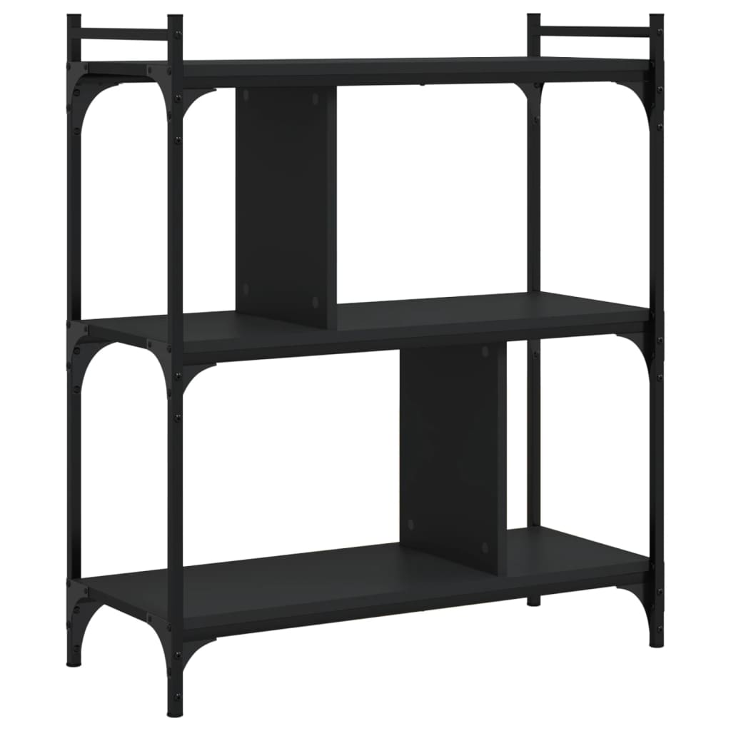 Bücherregal 3 Böden Schwarz 76x32x88 cm Holzwerkstoff - Pazzar.ch