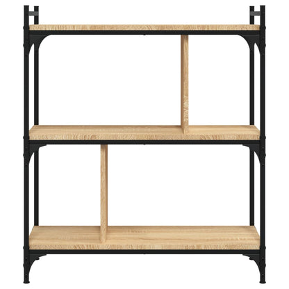 Bücherregal 3 Böden Sonoma-Eiche 76x32x88 cm Holzwerkstoff - Pazzar.ch