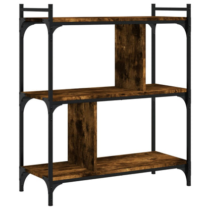 Bücherregal 3 Böden Räuchereiche 76x32x88 cm Holzwerkstoff - Pazzar.ch