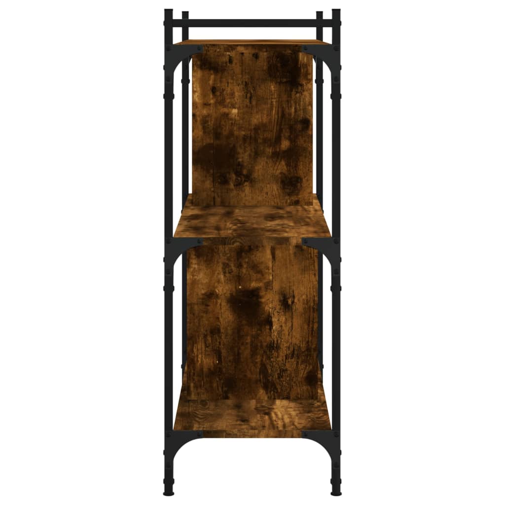 Bücherregal 3 Böden Räuchereiche 76x32x88 cm Holzwerkstoff - Pazzar.ch