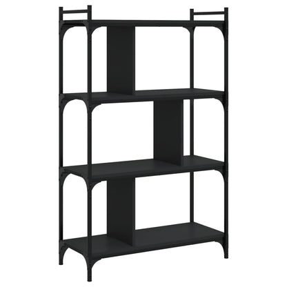 Bücherregal 4 Böden Schwarz 76x32x123 cm Holzwerkstoff - Pazzar.ch