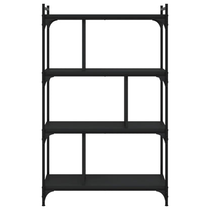 Bücherregal 4 Böden Schwarz 76x32x123 cm Holzwerkstoff - Pazzar.ch