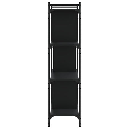 Bücherregal 4 Böden Schwarz 76x32x123 cm Holzwerkstoff - Pazzar.ch
