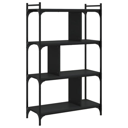Bücherregal 4 Böden Schwarz 76x32x123 cm Holzwerkstoff - Pazzar.ch