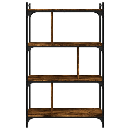 Bücherregal 4 Böden Räuchereiche 76x32x123 cm Holzwerkstoff - Pazzar.ch