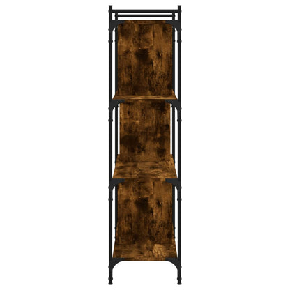 Bücherregal 4 Böden Räuchereiche 76x32x123 cm Holzwerkstoff - Pazzar.ch