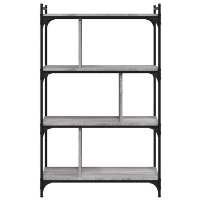 Bücherregal 4 Böden Grau Sonoma 76x32x123 cm Holzwerkstoff - Pazzar.ch
