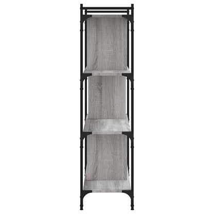 Bücherregal 4 Böden Grau Sonoma 76x32x123 cm Holzwerkstoff - Pazzar.ch