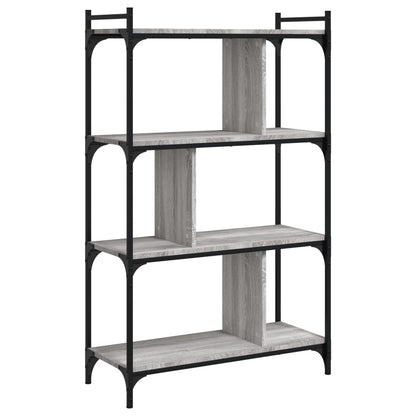 Bücherregal 4 Böden Grau Sonoma 76x32x123 cm Holzwerkstoff - Pazzar.ch