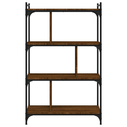Bücherregal 4 Böden Braun Eiche-Optik 76x32x123cm Holzwerkstoff - Pazzar.ch