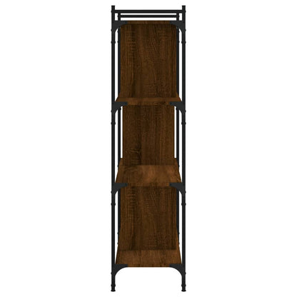 Bücherregal 4 Böden Braun Eiche-Optik 76x32x123cm Holzwerkstoff - Pazzar.ch