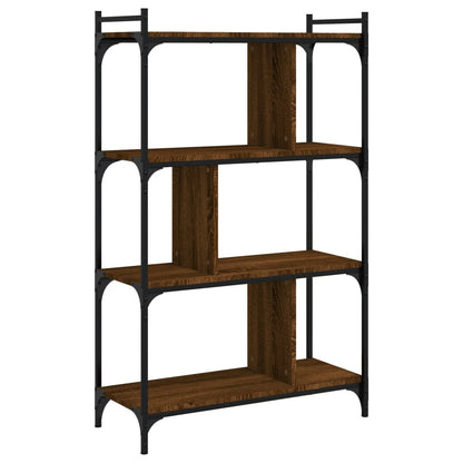 Bücherregal 4 Böden Braun Eiche-Optik 76x32x123cm Holzwerkstoff - Pazzar.ch