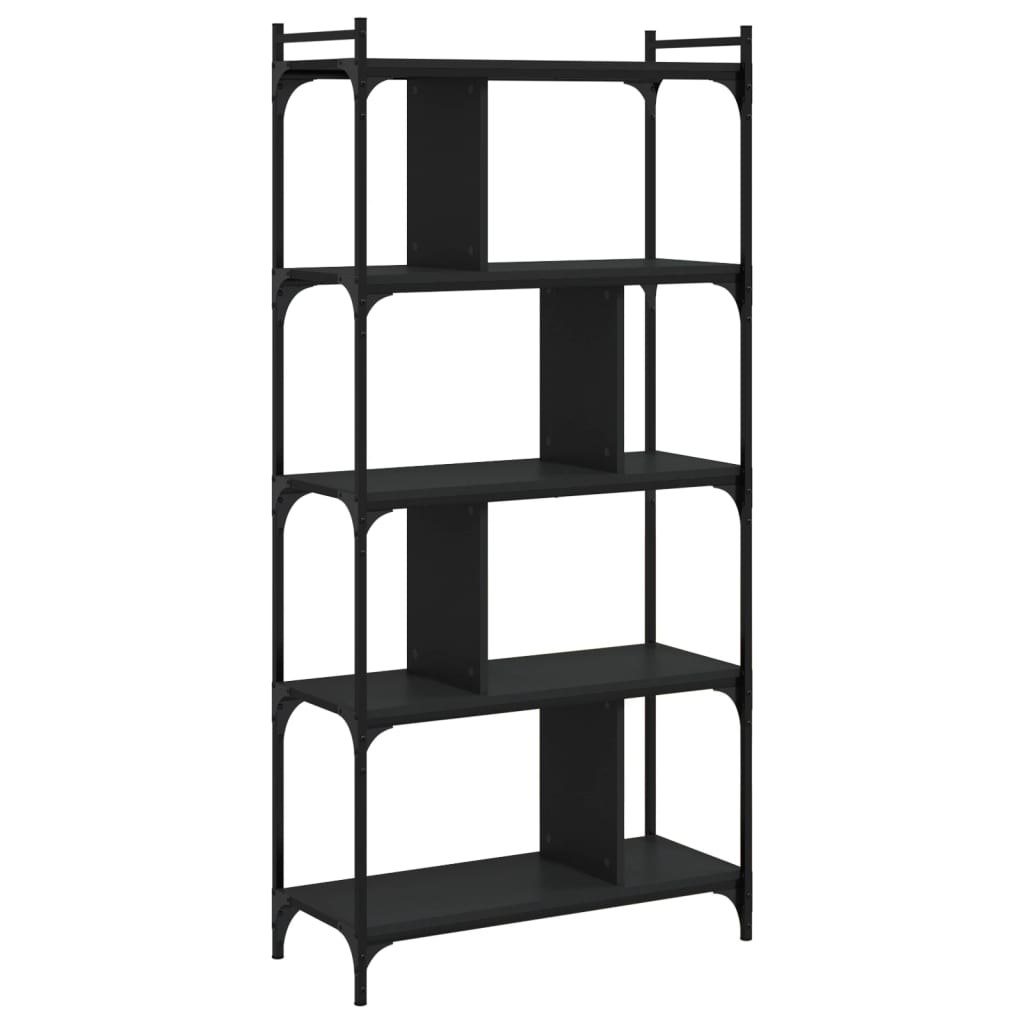 Bücherregal 5 Böden Schwarz 76x32x158 cm Holzwerkstoff - Pazzar.ch