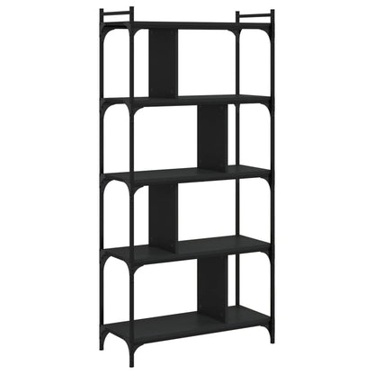 Bücherregal 5 Böden Schwarz 76x32x158 cm Holzwerkstoff - Pazzar.ch