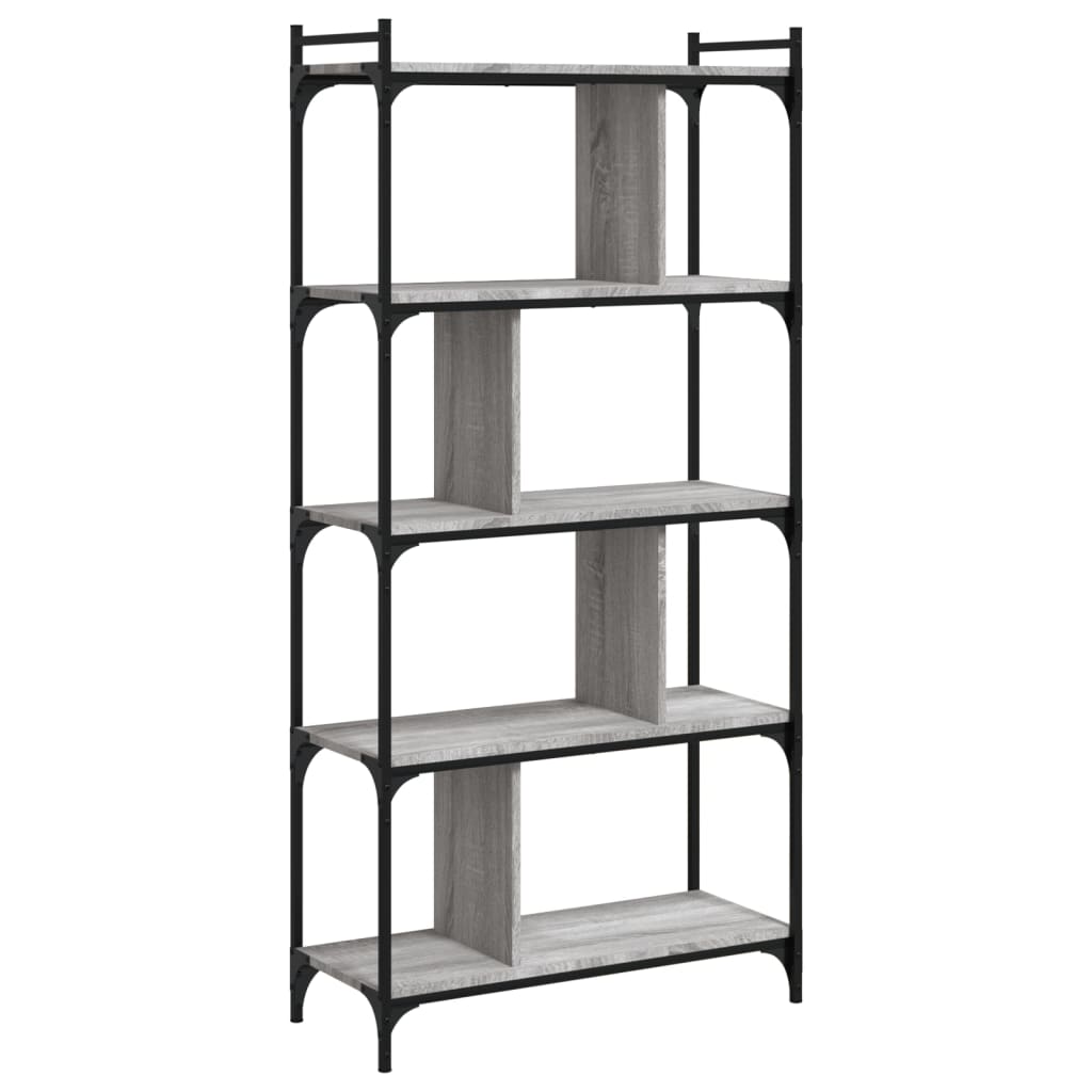 Bücherregal 5 Böden Grau Sonoma 76x32x158 cm Holzwerkstoff - Pazzar.ch