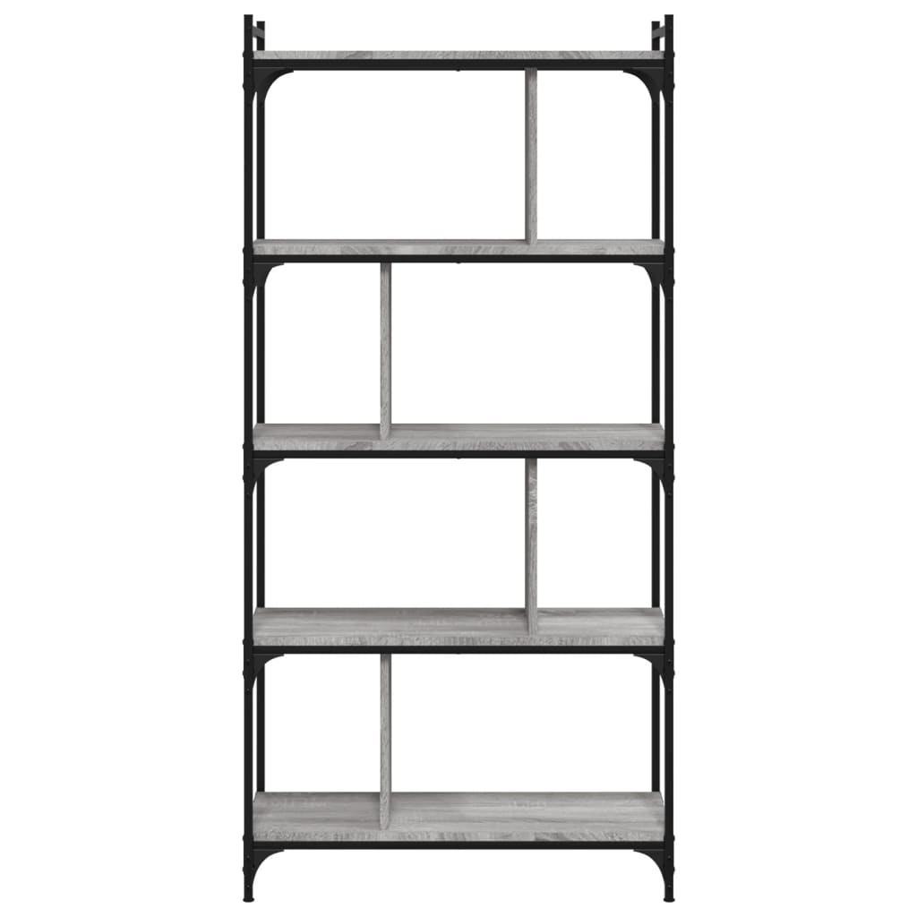 Bücherregal 5 Böden Grau Sonoma 76x32x158 cm Holzwerkstoff - Pazzar.ch