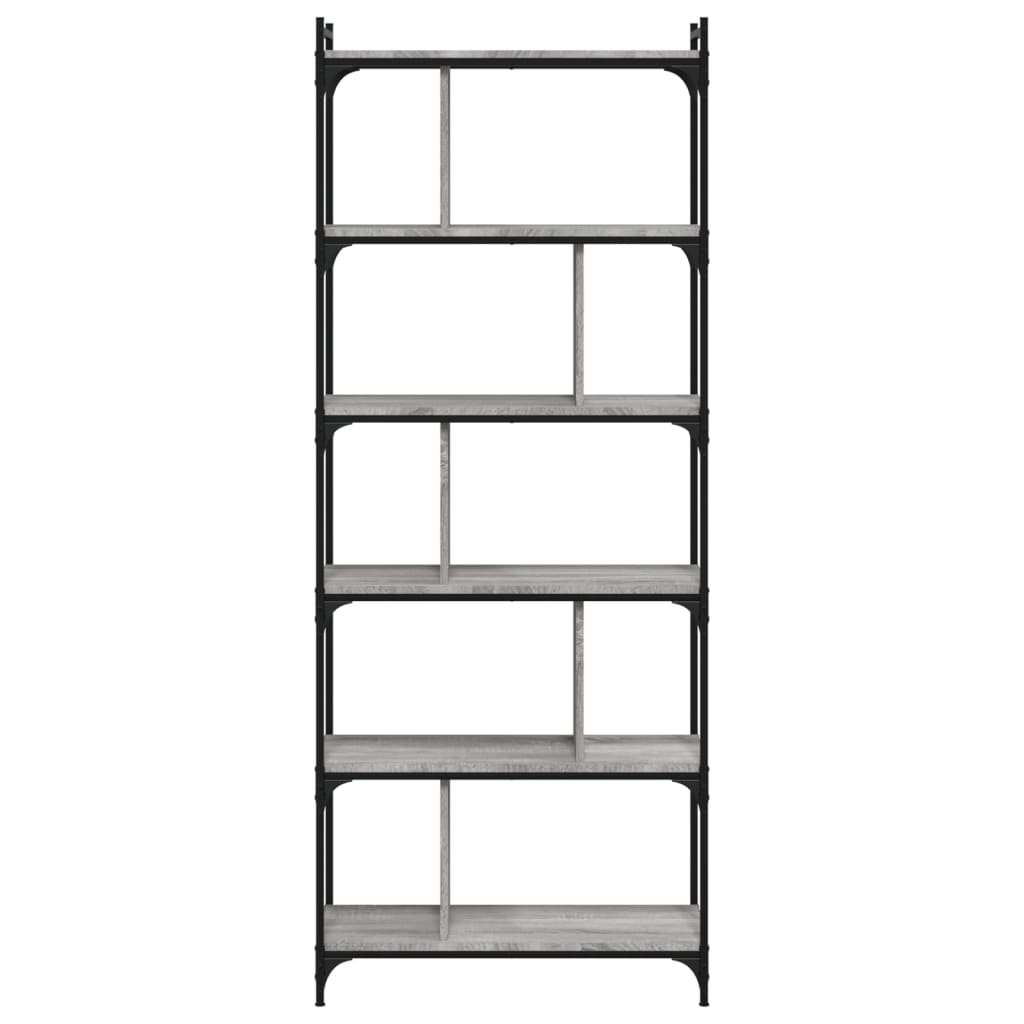 Bücherregal 6 Böden Grau Sonoma 76x32x192 cm Holzwerkstoff - Pazzar.ch