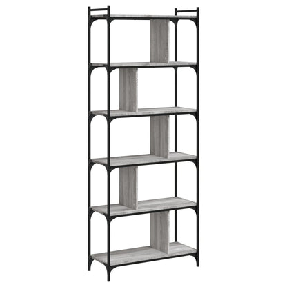 Bücherregal 6 Böden Grau Sonoma 76x32x192 cm Holzwerkstoff - Pazzar.ch