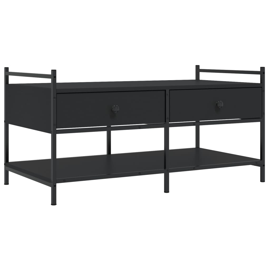 Couchtisch Schwarz 99x50x50 cm Holzwerkstoff - Pazzar.ch