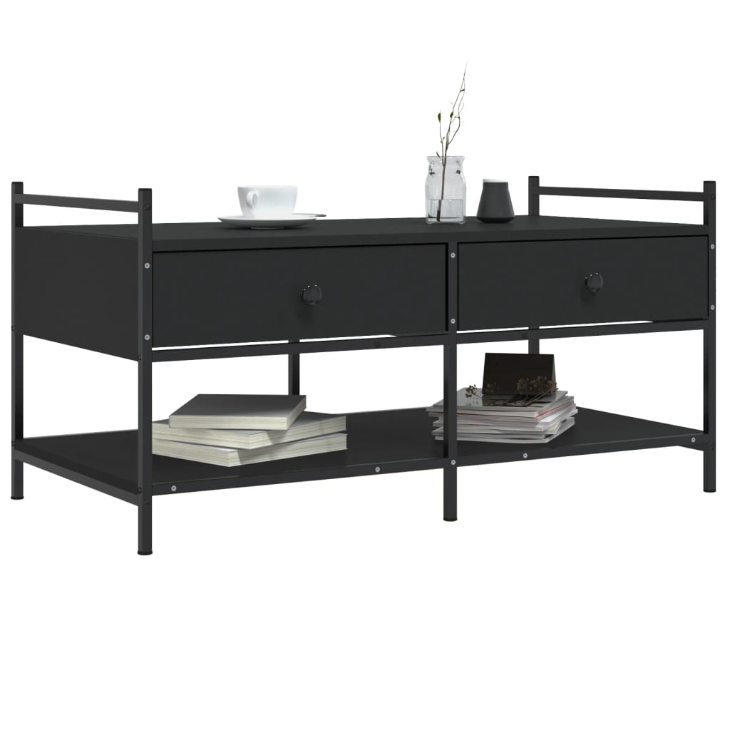 Couchtisch Schwarz 99x50x50 cm Holzwerkstoff - Pazzar.ch